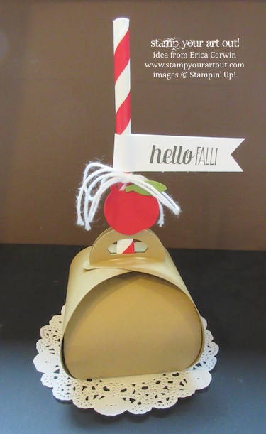 Curvy Keepsakes caramel apple box… #stampyourartout #stampinup - Stampin’ Up!® - Stamp Your Art Out! www.stampyourartout.com