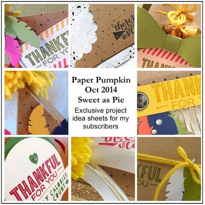 Sneak Peek at the October 2014 Sweet As Pie Paper Pumpkin kit exclusive alternate projects… #stampyourartout #stampinup - Stampin’ Up!® - Stamp Your Art Out! www.stampyourartout.com