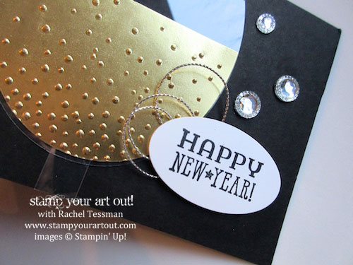 New Year’s Card created with the Six Sayings stamp set & the Ovals Collection Framelits… #stampyourartout #stampinup - Stampin’ Up! - Stamp Your Art Out! www.stampyourartout.com