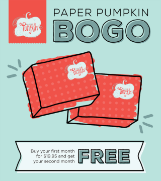 BOGO for First Time Paper Pumpkin Subscribers August 11 – October 10, 2016…#stampyourartout - Stampin’ Up!® - Stamp Your Art Out! www.stampyourartout.com