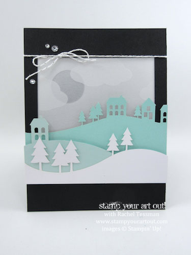 Click here to see wine bottle tags, a vellum window easel card, and another fun fold card created with the November 2016 Wonderful Winterland Paper Pumpkin kit… #stampyourartout - Stampin’ Up!® - Stamp Your Art Out! www.stampyourartout.com
