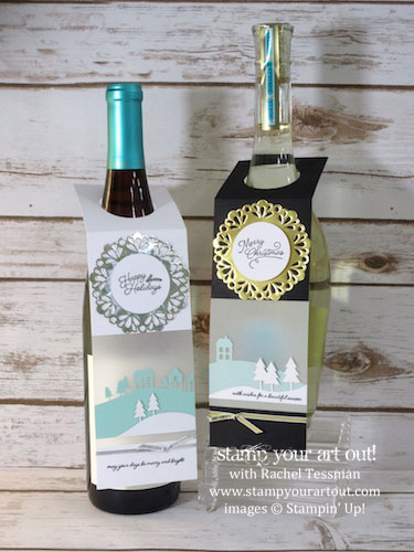 Click here to see wine bottle tags, a vellum window easel card, and another fun fold card created with the November 2016 Wonderful Winterland Paper Pumpkin kit… #stampyourartout - Stampin’ Up!® - Stamp Your Art Out! www.stampyourartout.com