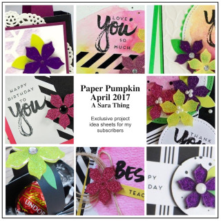 My Paper Pumpkin subscribers get 10-13 exclusive project ideas each month. This is a peek at one of the April 2017 A Sara Thing kit exclusive alternate projects… #stampyourartout - Stampin’ Up!® - Stamp Your Art Out! www.stampyourartout.com