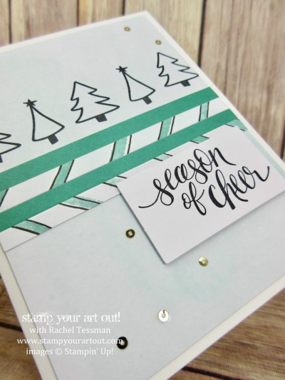 Click here to see how to double the cards in the Watercolor Christmas Kit. (This is one of the 8 designs I came up with by just reallocating the supplies in the kit and adding in some extra Whisper White cardstock and envelopes!)…#stampyourartout - Stampin’ Up!® - Stamp Your Art Out! www.stampyourartout.com