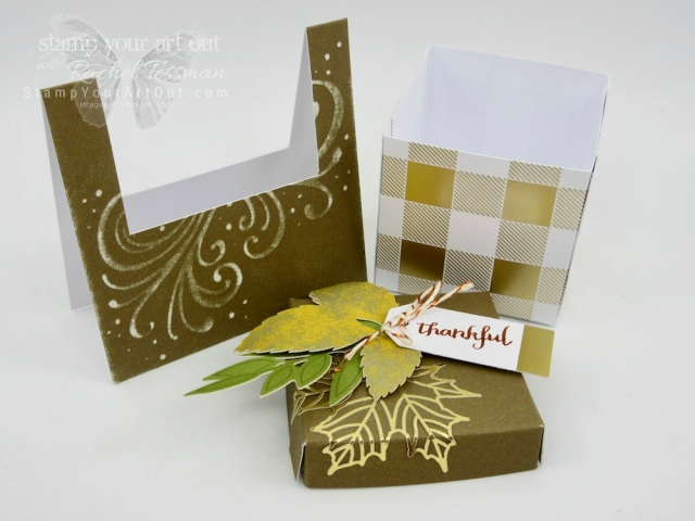 Gift Box in a Card made with the Layered Leaves September 2017 Paper Pumpkin kit… #stampyourartout - Stampin’ Up!® - Stamp Your Art Out! www.stampyourartout.com