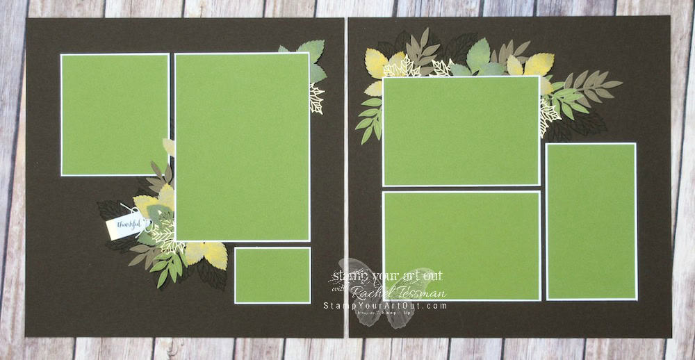 Layered Leaves 12x12 Scrapbook Page Layout Stamp Your Art Out!