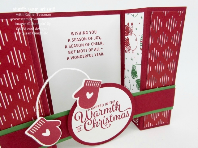 Bridge Fold Card made with Smitten Mittens Bundle ...#stampyourartout - Stampin’ Up!® - Stamp Your Art Out! www.stampyourartout.com