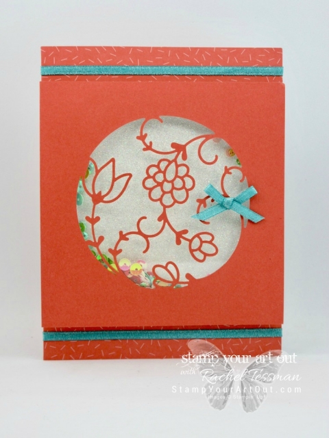 Click here to see photos and a how-to video for a 12x12 scrapbook page layout, fun fish-shaped treat holders, a shaker card, a diorama card, and more!...all created with the December 2017 Flora and Flutter Paper Pumpkin kit! ...#stampyourartout #stampinup - Stampin’ Up!® - Stamp Your Art Out! www.stampyourartout.com
