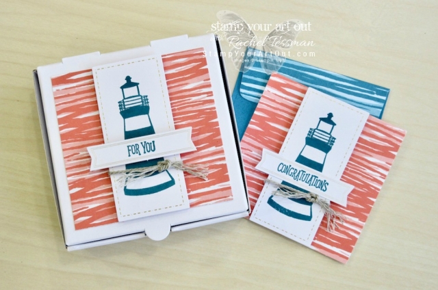 Click here to watch a how-to video and see fun alternate project ideas I created with the April 2018 You Are My Anchor Paper Pumpkin kit: how to make the kit go further with Mini Pizza Boxes, some sweet Life Savers candy thank yous, a sweetheart card, and two versions of the “impossible card.”…#stampyourartout #stampinup - Stampin’ Up!® - Stamp Your Art Out! www.stampyourartout.com