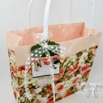 A beautiful collapsible gift bag made with two full 12x12 sheets of Petal Promenade Designer Paper…#stampyourartout #stampinup - Stampin’ Up!® - Stamp Your Art Out! www.stampyourartout.com