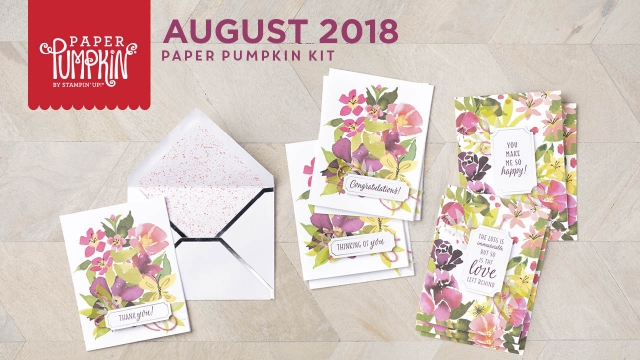 The August 2018 Paper Pumpkin Kit: Blissful Blooms! …#stampyourartout #stampinup - Stampin’ Up!® - Stamp Your Art Out! www.stampyourartout.com