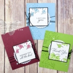 Click here for more information on how to make three pretty monochromatic greeting cards with the limited-time Blended Seasons stamp set, new ink pads from 2018-19 Annual Catalog, and a Blender Pen (which acts as a marker with any Classic ink pad)…#stampyourartout #stampinup - Stampin’ Up!® - Stamp Your Art Out! www.stampyourartout.com