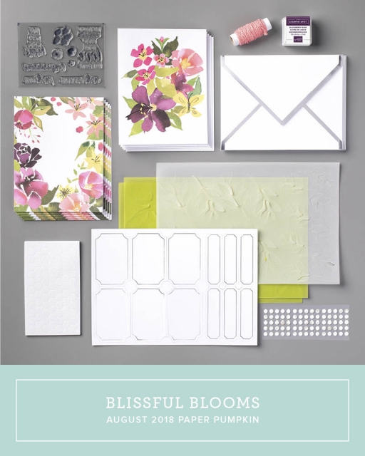 The August 2018 Paper Pumpkin Kit: Blissful Blooms! …#stampyourartout #stampinup - Stampin’ Up!® - Stamp Your Art Out! www.stampyourartout.com