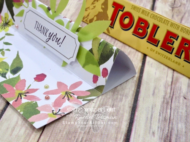 Click here to watch a how-to video and see fun alternate project ideas I created with the August 2018 Blissful Blooms Paper Pumpkin kit: a Toblerone candy bar wrap, floral decorations for a clear tiny treat box, cupcake holders with mini pizza boxes, an origami “squash” album, and more!…#stampyourartout #stampinup - Stampin’ Up!® - Stamp Your Art Out! www.stampyourartout.com