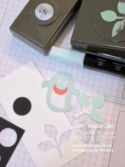 I just had to CASE the “baby shark from the ghost” idea from Jessica Cruz de Urrutia and make a card of my own! Too cute! One more alternate project idea that I put together (and gifted to a few of my subscribers) with the September 2018 Frights & Delights Paper Pumpkin kit…#stampyourartout #stampinup - Stampin’ Up!® - Stamp Your Art Out! www.stampyourartout.com