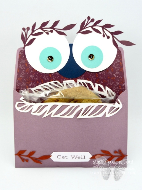 The feathers in the October 2018 Paper Pumpkin Kit reminded me of lips, so I HAD to make a monster. This guy is a “Get Well” treat/gift pouch – perfect for a kiddo recovering from surgery or an illness. Click here to see more photos of this cute project that I made with the Friends of a Feather Paper Pumpkin kit…#stampyourartout #stampinup - Stampin’ Up!® - Stamp Your Art Out! www.stampyourartout.com