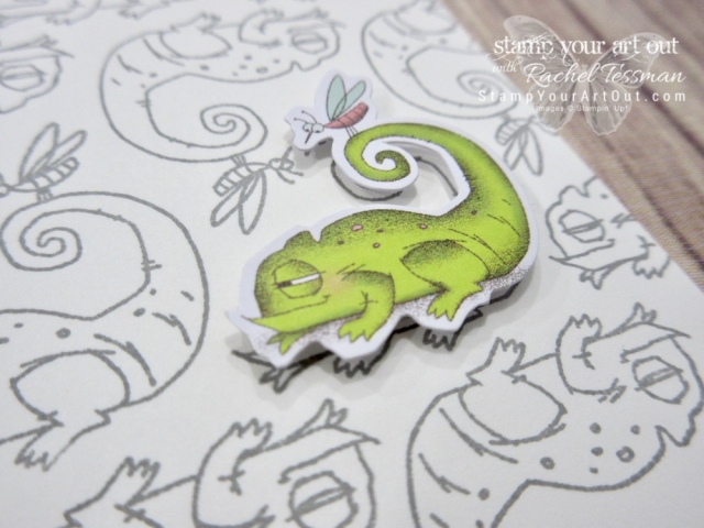 You’re one in a chameleon card made with the January 2019 Paper Pumpkin kit stamp set and die-cut images. Super cute and super easy! I only added Smoky Slate ink and Whisper White note cards! #stampyourartout #stampinup - Stampin’ Up!® - Stamp Your Art Out! www.stampyourartout.com