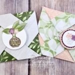 Check out these mini pinwheel cards/pouches that I made with the Vibrant Vases stamp set AND many products from the Floral Romance Suite! Click here to see more photos, find a link to my how-to video, get measurements, and be connected with the products I used to create them. #stampyourartout #stampinup - Stampin’ Up!® - Stamp Your Art Out! www.stampyourartout.com