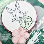 I’ve created this sweet bunny card (perfect for celebrating Easter or the arrival of a new baby) with the Fable Friends stamp set, colors from the out-going 2017-19 In Color collection (Powder Pink and Tranquil Tide), the Tranquil Textures designer paper, and the Tropical Escape designer paper. Click here to learn more and get the details for recreating this card! #stampyourartout #stampinup - Stampin’ Up!® - Stamp Your Art Out! www.stampyourartout.com