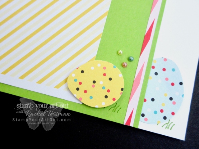 Click here to see fun alternate project ideas I created with the March 2018 Poppin’ Birthday Paper Pumpkin kit: a 12x12 scrapbook page Easter-themed layout and matching greeting card (the one I designed to send to a few of my Paper Pumpkin subscribers). #onestopbox #stampyourartout #stampinup - Stampin’ Up!® - Stamp Your Art Out! www.stampyourartout.com