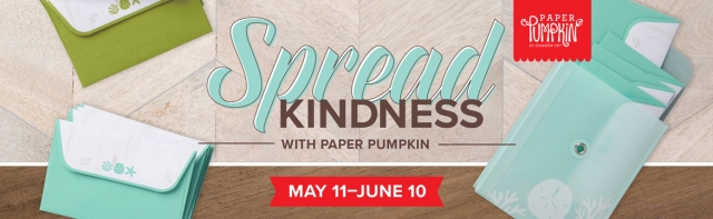 Spread Kindness with the June 2019 Paper Pumpkin kit! #stampyourartout #onestopbox #stampinup - Stampin’ Up!® - Stamp Your Art Out! www.stampyourartout.com