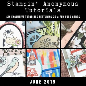 Stampin’ Anonymous Tutorials contain 6 EXCLUSIVE "better than flat" projects (fun fold cards or 3-D items) created by myself and 5 other talented Stampin' Up! demonstrators. Place an order in the month of June, and get this bundle for free! Or choose the option to purchase any of the bundles for just $9.95. #stampyourartout #stampinup - Stampin’ Up!® - Stamp Your Art Out! www.stampyourartout.com