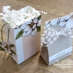 I made 4 sweet treat containers with the Magnolia Lane Memories & More Cards. Access directions, measurements and a list of supplies I used linked to my online store. - Stampin’ Up!® - Stamp Your Art Out! www.stampyourartout.com