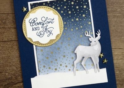 Reindeer Starry Night Card