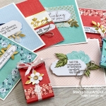 I tripled the cards in the Kerchief Card Kit (one of the free level 1 picks from the 2020 Sale-a-Bration brochure). I also made cute treat holders and shared all of these ideas during my Facebook live broadcast. You’ll be able to watch my video so you can see all my tips and tricks and get the step-by-step directions. You’ll also be able to access measurements, see other close-up photos, and get links to all the products I used. - Stampin’ Up!® - Stamp Your Art Out! www.stampyourartout.com