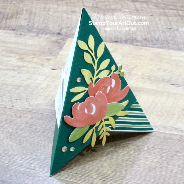 I created an adorable bookworm bookmark and holder with the December 2019 Something for Everything Paper Pumpkin kit. I designed it to send to a few of my Paper Pumpkin subscribers. I also created another pyramid card from this kit. Click here for more photos, directions, measurements and supplies. - Stampin’ Up!® - Stamp Your Art Out! www.stampyourartout.com