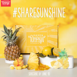 Sign up by June 10th to get the next exclusive Paper Pumpkin Kit! The upcoming June 2020 exclusive Sara-inspired kit is here to help you #sharesunshine. It includes supplies for eight handmade cards and is specially designed to help you create a box full of cheer. Once you’ve made all the cards, use any leftover pieces to decorate the box. Fill it with yellow goodies, add the included adhesive label, address it to someone special, and brighten their life with a little sunshine! - Stampin’ Up!® - Stamp Your Art Out! www.stampyourartout.com