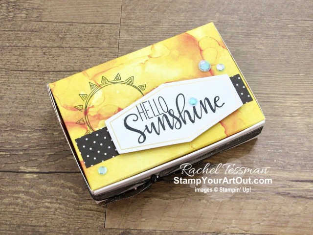 I’m excited to share with you what I created with the June 2020 Box of Sunshine Paper Pumpkin Kit – fun and easy magnetic bookmarks, a center step fun fold card, a 12x12 scrapbook page layout, and three decorated boxes (one of them made from a card in the kit!). Click here for photos of all these projects, a video with directions, measurements and tips for making them, and a complete product list linked to my online store! - Stampin’ Up!® - Stamp Your Art Out! www.stampyourartout.com