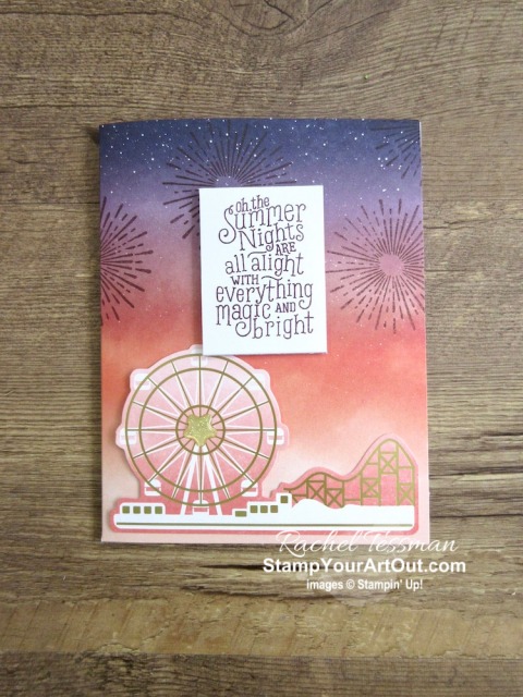 I’m excited to share with you what I created with the July 2020 Summer Nights Paper Pumpkin Kit – five alternate full-size cards (including two slider cards & one easel card), a Ghirardelli treat holder, and 23 cards made from the Summer Nights Add-On Cards/Envelopes pack and kit extras only. Click here for photos of all these projects, a video with directions, measurements and tips for making them, and a complete product list linked to my online store! - Stampin’ Up!® - Stamp Your Art Out! www.stampyourartout.com