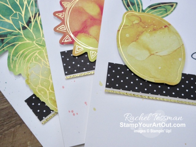 Here are a few more alternate cards that I gifted to a few of my lucky subscribers that I made with elements from the June 2020 Box of Sunshine Paper Pumpkin Kit, a sentiment from the Arrange A Wreath Stamp Set, and some Gold Metallic-Edged Ribbon. Click here for more photos, measurements, a supply list, and directions. - Stampin’ Up!® - Stamp Your Art Out! www.stampyourartout.com