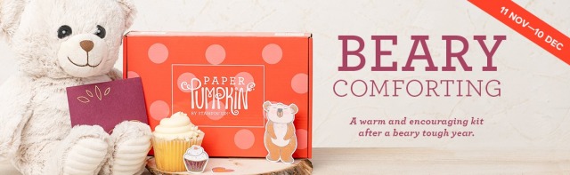 The December 2020 Beary Comforting Paper Pumpkin Kit. - Stampin’ Up!® - Stamp Your Art Out! www.stampyourartout.com