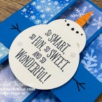 Click here to see a kid’s winter birthday card that I made with the Snowflake Spendor Designer Paper, Snowman Season Stamp Set, Grand Kid Stamp Set, and some punches. I’m calling it a stretch card because of the way it unfolds into one long display piece. You’ll be able to access measurements, a how-to video with tips and tricks, other close-up photos, and links to all the products I used. - Stampin’ Up!® - Stamp Your Art Out! www.stampyourartout.com