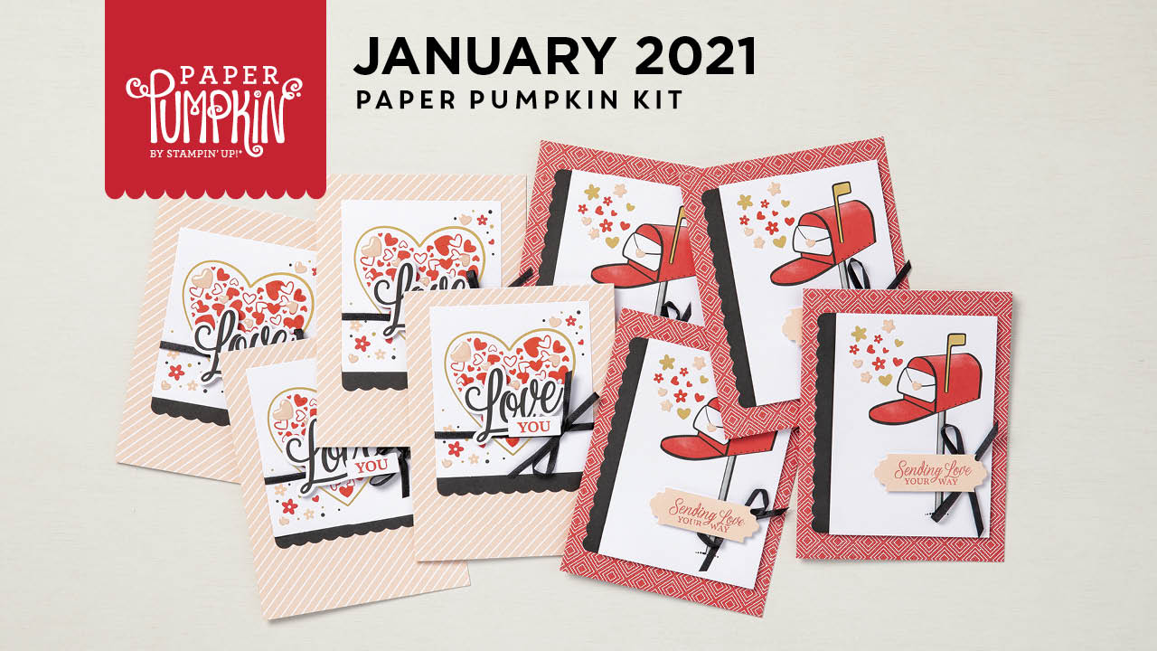 The January 2021 Sending Paper Pumpkin Kit.  - Stampin’ Up!® - Stamp Your Art Out! www.stampyourartout.com 