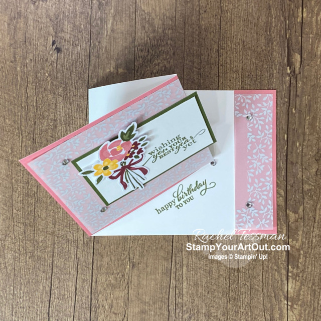 Here are a few more alternate projects that I created with elements from the February 2021 Bouquet of Hope Paper Pumpkin Kit: an Easter-themed scrapbook page, two angled easel cards, and the cards I gifted to a few of my lucky subscribers. Click here for more photos, measurements, a supply list, and helpful tips. - Stampin’ Up!® - Stamp Your Art Out! www.stampyourartout.com