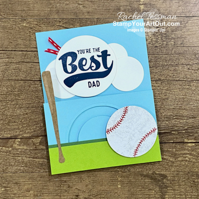 I’m excited to share with you a fun vertical extension spinner card I created with the May 2021 Batter Up Paper Pumpkin Kit! Click here for photos, measurements, directions/tips for making it, and a complete product list linked to my online store. Plus, you can see several other alternate project ideas created with this kit by fellow Stampin’ Up! demonstrators in our blog hop: “A Paper Pumpkin Thing”! - Stampin’ Up!® - Stamp Your Art Out! www.stampyourartout.com