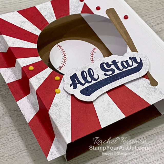 Click here to see more alternate projects that can be created with the contents of the May 2021 Batter up Paper Pumpkin Kit and a few extra Stampin’ Up! supplies such as extra cardstock, the Tailored Tag punch, the Layering Circles Dies, a red marker, and more. Access measurements, more photos, a how-to video with directions, and links to the products I used.  - Stampin’ Up!® - Stamp Your Art Out! www.stampyourartout.com