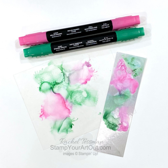 Click here to see how to use Stampin’ Blends Markers, high concentration isopropyl alcohol, and various tools and products to get some stunning alcohol ink art designs to use as designer paper. I walk you through the basics. But I also share a couple creative options and tips for those who have already started playing with this technique. Access measurements, more photos, a how-to video with directions, and links to the products I used.  - Stampin’ Up!® - Stamp Your Art Out! www.stampyourartout.com