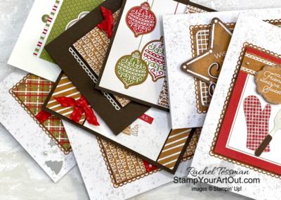 42 Holiday Cards from one Gingerbread & Peppermint Memories & More Pack