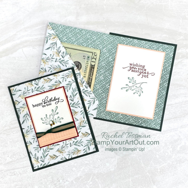 Click here to see how to make a simple pocket card with the Best Year Stamp Set and some of the Eden’s Garden products: The Eden’s Garden Stamp Set, Ever Eden Designer Paper, and Garden Gems. Access more photos, measurements, directions, and a supply list by clicking here. Stampin’ Up!® - Stamp Your Art Out! www.stampyourartout.com