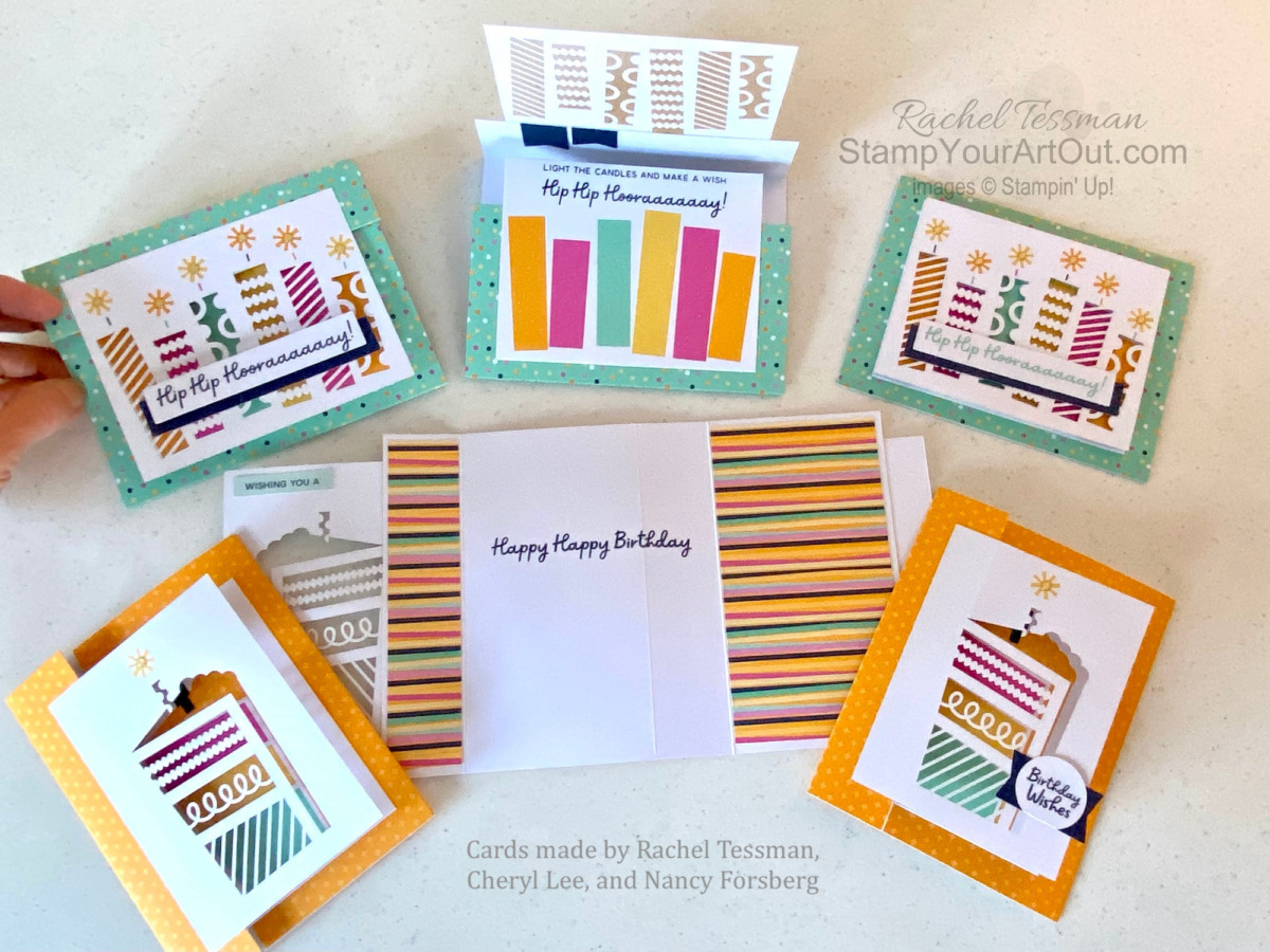 Cards we made at the January 2022 Silver Elite Retreat. - Stampin’ Up!® - Stamp Your Art Out! www.stampyourartout.com