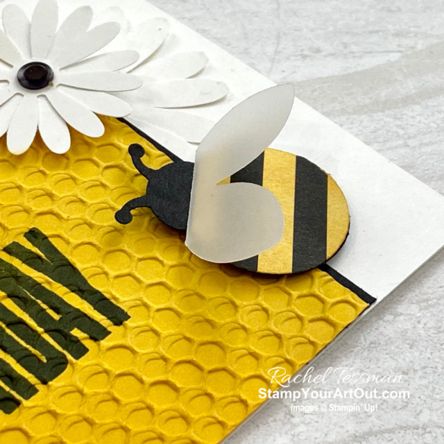Another card with the Ladybug Punch Bumble Bee. Click here to access directions, measurements, more photos, and links to the supplies used. - Stampin’ Up!® - Stamp Your Art Out! www.stampyourartout.com