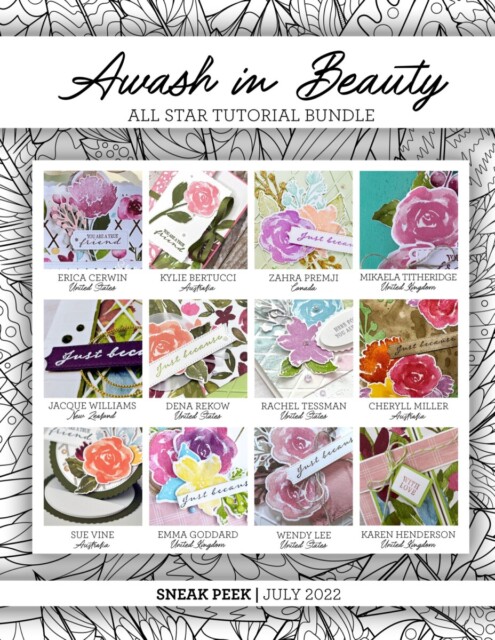 Here are the Awash In Beauty Suite All Star Tutorial Bundle Peeks. Place an order in the month of July 2022 and get this bundle of 12 fabulous paper crafting project tutorials for free! Or purchase it for just $15. - Stampin’ Up!® - Stamp Your Art Out! www.stampyourartout.com