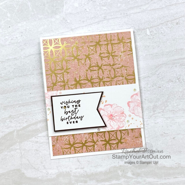 I created three similar cards (geared towards the beginner, casual, and avid crafters) with the Texture Chic Suite of products by Stampin’ Up!®. The avid one is a Faker Shaker card…so fun! Access more info…measurements, other photos, links, tips/directions, and a list of supplies I used at my July 8, 2022 blog post. - Stampin’ Up!® - Stamp Your Art Out! www.stampyourartout.com