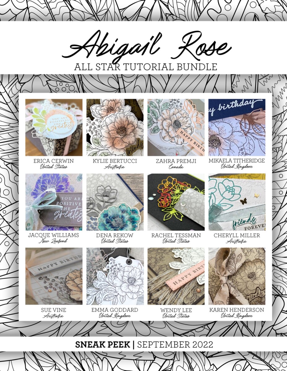 Here are the Abigail Rose Suite All Star Tutorial Bundle Peeks. Place an order in the month of September 2022 and get this bundle of 12 fabulous paper crafting project tutorials for free! Or purchase it for just $15. - Stampin’ Up!® - Stamp Your Art Out! www.stampyourartout.com