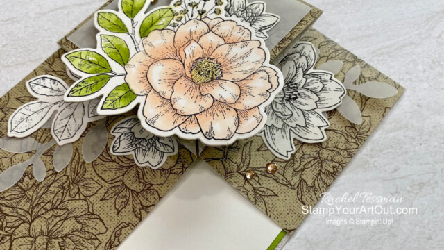 Learn how to make a Corner Open Fun Fold Card with products from Stampin’ Up!. This one was made with the Abigail Rose Designer Paper, Cottage Rose Stamp Set, Cottage Flowers Dies, and other coordinating products. You’ll be able to access measurements, a how-to video with tips and tricks, other close-up photos, and links to all the products I used. - Stampin’ Up!® - Stamp Your Art Out! www.stampyourartout.com