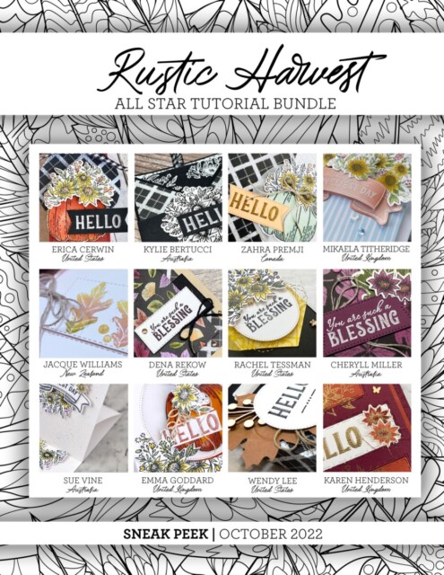 Here are the Rustic Harvest Suite All Star Tutorial Bundle Peeks. Place an order in the month of October 2022 and get this bundle of 12 fabulous paper crafting project tutorials for free! Or purchase it for just $15. - Stampin’ Up!® - Stamp Your Art Out! www.stampyourartout.com